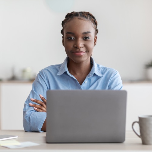 Woman with laptop